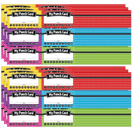 Teacher Created Resources Polka Dots Punch Cards, PK360 TCR5608